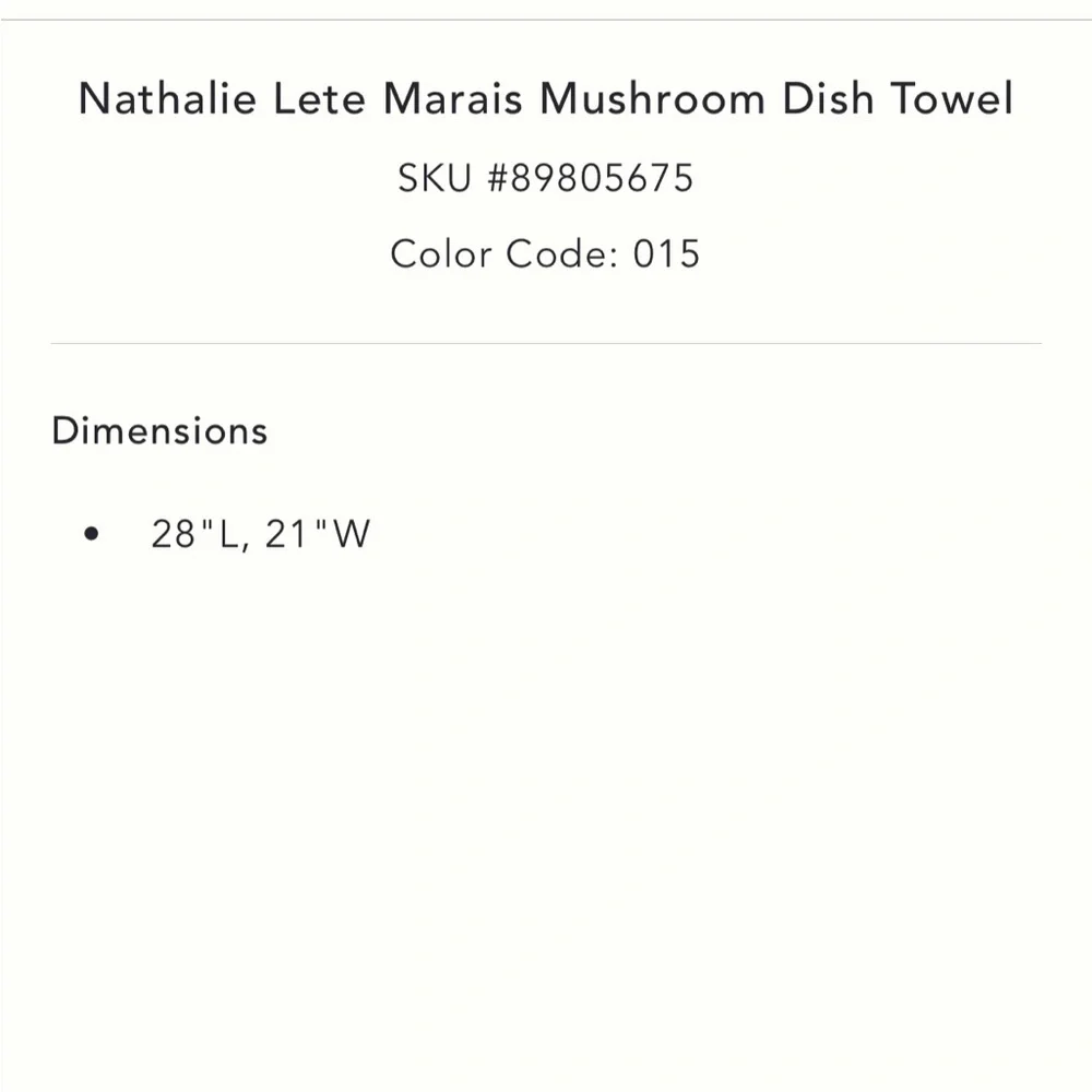 Nathalie Lete Marais‎ tea towel w mushrooms